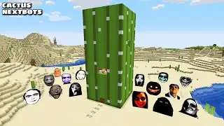 SURVIVAL CACTUS HOUSE WITH 100 NEXTBOTS in Minecraft - Gameplay - Coffin Meme