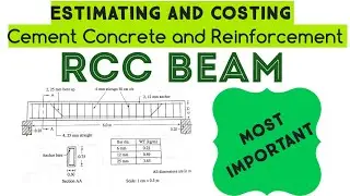 RCC Beam | How to Calculate Quantity of Steel and Cement Concrete | Estimating and Costing