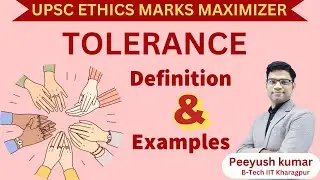 Tolerance | Definition| Examples| Ethics| Peeyush Sir| UPSC| Foundational Values for Civil Services