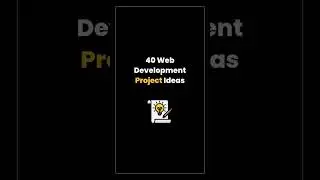 40 web development Project Ideas 💡 #htmlcss #javascript