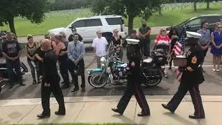 Charles walking dick to the ceremony