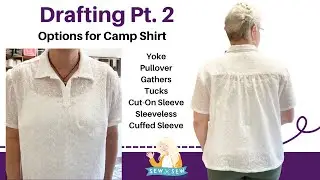 Drafting options for a Camp Shirt sewing pattern