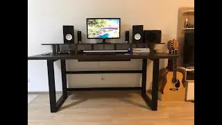 Компьютерный стол своими руками. DIY Стол из фанеры. Рабочее место для души и музыки.