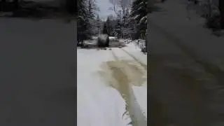 BLACK TACO ICE BREAKER BACKS BACK UP ONTO ICE