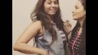 Ola ..a girl kissing a girl??  actress Flora Saini and Ridhima Tiware Fun time