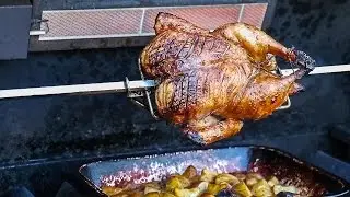 How To Rotisserie Duck With Drip Pan Potatoes