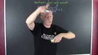 Find the Vertices, Foci and Graph an Ellipse not Centered at (0,0)