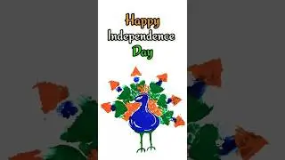 Independence Day Painting | Peacock Painting #creative#independenceday#painting#viralvideos#august15