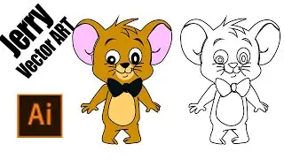 how to draw jerry in illustrator | adobe illustrator tutorial | how to draw Mouse