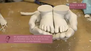 3D baby fodaftryk i alginat og gips