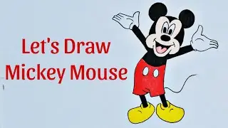 How to draw Mickey Mouse in easy steps