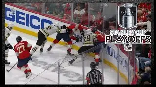 Anton Lundell Takes Embellishment Penalty From Morgan Geekies Cross Check