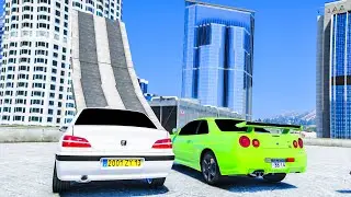 КАК ВЫСОКО ЗАЕДУТ РЕАЛЬНЫЕ АВТО В ГТА 5 ОНЛАЙН