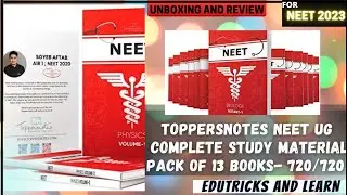 Toppersnotes | Unboxing Toppersnotes Neet UG Pack of 13 books| Neet 2023 |Edutricks&Learn| #neet2023