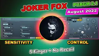 NEW 2.1 JOKER FOX Sensitivity Code & JOKER FOX Control Code PUBGM 2022