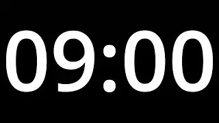 9 MINUTE TIMER with alarm - 540 second COUNTDOWN Clock Alarm