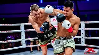 中國小夥苦練金剛腿，踢得日本選手雙腿骨摺#泰拳 #格斗 #战斗力爆表