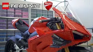 Life-sized Ducati Panigale V4 R Model built with LEGO® TECHNIC™ Elements!