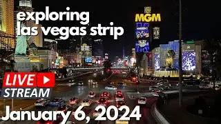Exploring the LAS VEGAS STRIP SATURDAY NIGHT LIVESTREAM January 2024