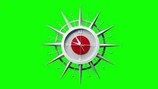 Green screen Clock || clock animation with green background || clock animation