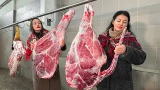 30kg Tender Beef Leg with Garlic, Rosemary and Hot Spices in the Oven