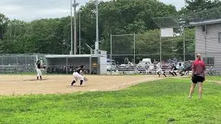 Claire Stone AB single, grounder to left 7/11/21, #ClaireStoneSoftball0609