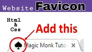 How to Add Favicon for Website Using html css | favicon html css 2021