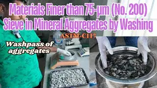 Silt content test for Stone | Material finer than 75 micron aggregate test procedure 