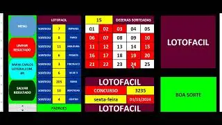 LOTOFACIL RESULTADO 3235