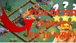 CLASH OF CLANS BASE OUVRIER AVOIR PLUS DE 2000 TROPHÉES EN 10 MINUTES !