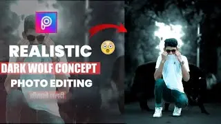 OMG!REALSTIC DARKb WOLF CONCET PHOTO EDITING|| How To PicsArt Photo Editing || Arfin Edit