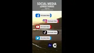 Premiere Pro MOGRT // Social Media Lower Third // Style v4