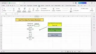 Text Space Remove Using Excel #exceltricks