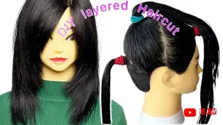 DIY ✂️LONG LAYERED  Haircut 👌Point- Cutting Layers ✨TUTORIAL