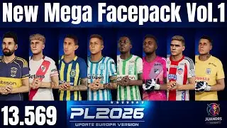 ⚡NEW MEGA FACEPACK VOL.1 | 13.569 Faces (80GB) para PES Licenciado 2025, PES 2021 & Football Life 25