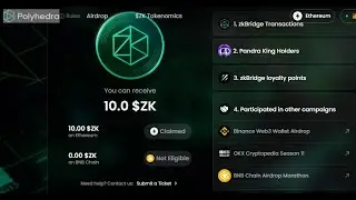 Claim AIrdrop Polyhedra $ZK |I Mạng ETH