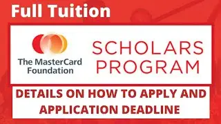 2023 Mastercard Scholarship || Details and How to Apply