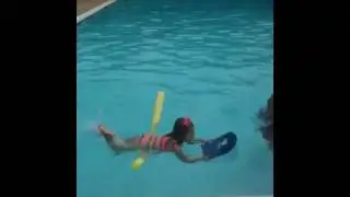 Cassie swims