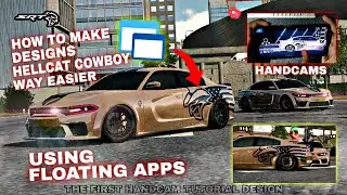 How to Making (USE FLOATING APPS) DODGE CHARGER Livery Hellcat Cowboy (TUTORIAL DESIGN) 🦅🇺🇲🔥