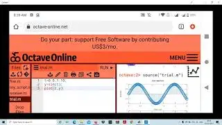 How to perform Matlab program online in mobile phone