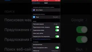 Очистка кэша Safari через настройки на iPhone