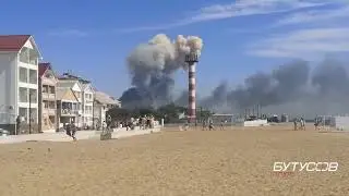 Повне відео вибухів на військовому аеродромі у тимчасово окупованому Криму в Новофедорівці