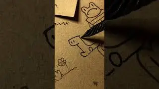 Learning to draw a secret species of mushroom dinosaur. 