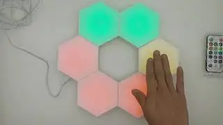 Usb Hexagonal Quantum Honeycomb Wall Lamp Smart Hexagon Light   6pack App Control