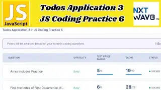 Todos Application 3 | JS Coding Practice 6 Answers | JavaScript | NxtWave | CCBP 4.0