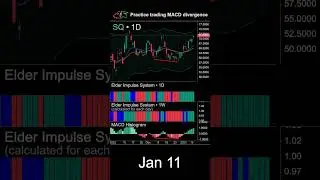 Learn to trade bullish MACD divergence on SQ stock #trading #macd #divergence