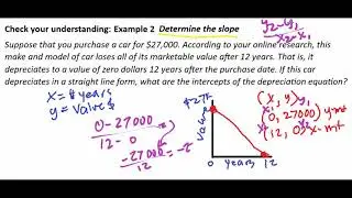 Financial Algebra Chapter 5.5 Linear Automobile Depreciation