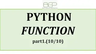 Part1.(10/10) - Python functions - python tutorial for beginner - Python for engineering