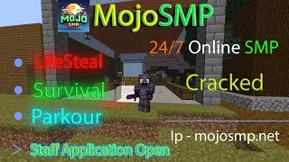 Best 24/7 Online Cracked SMP Staff Application Open || MojoSMP || Cracked