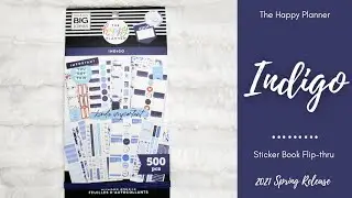 Indigo | Sticker Book Flip-Thru | The Happy Planner | MAMBI | Spring Release 2021